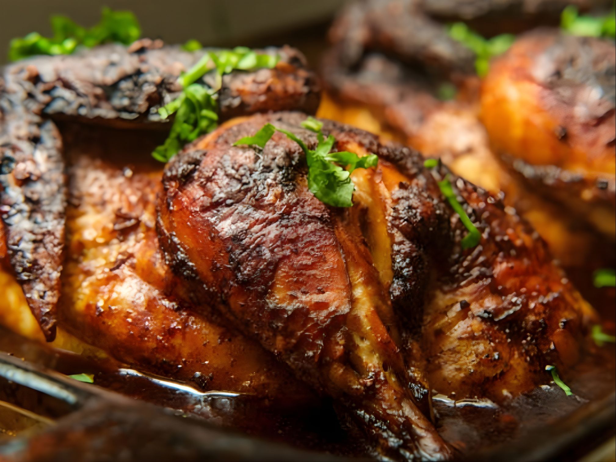 Beer Chicken plate w/ 2 sides.