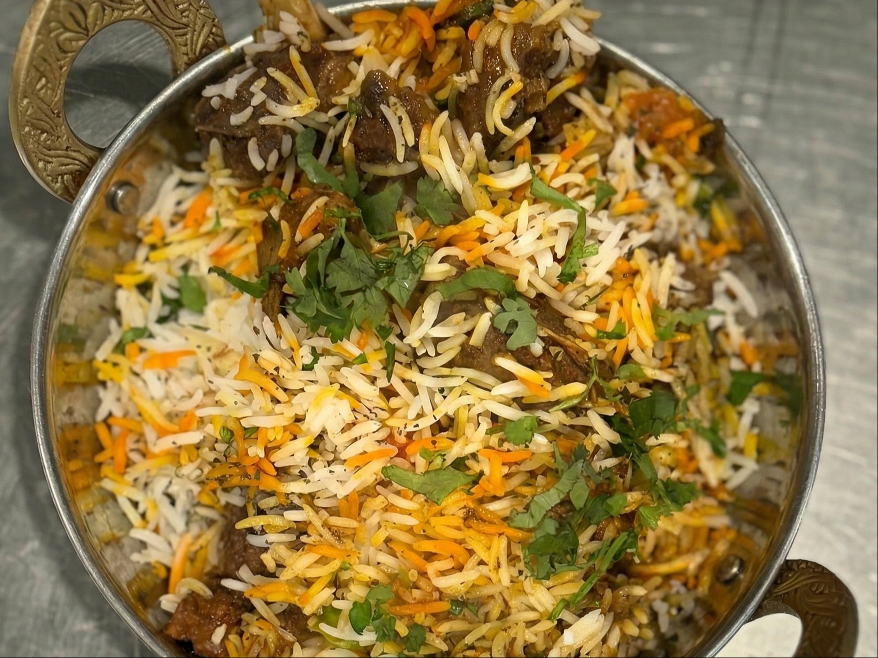 Goat Biryani (Bone in).