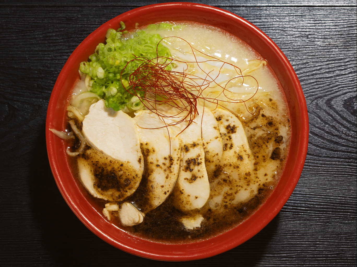 Black Garlic Chicken Paitan.