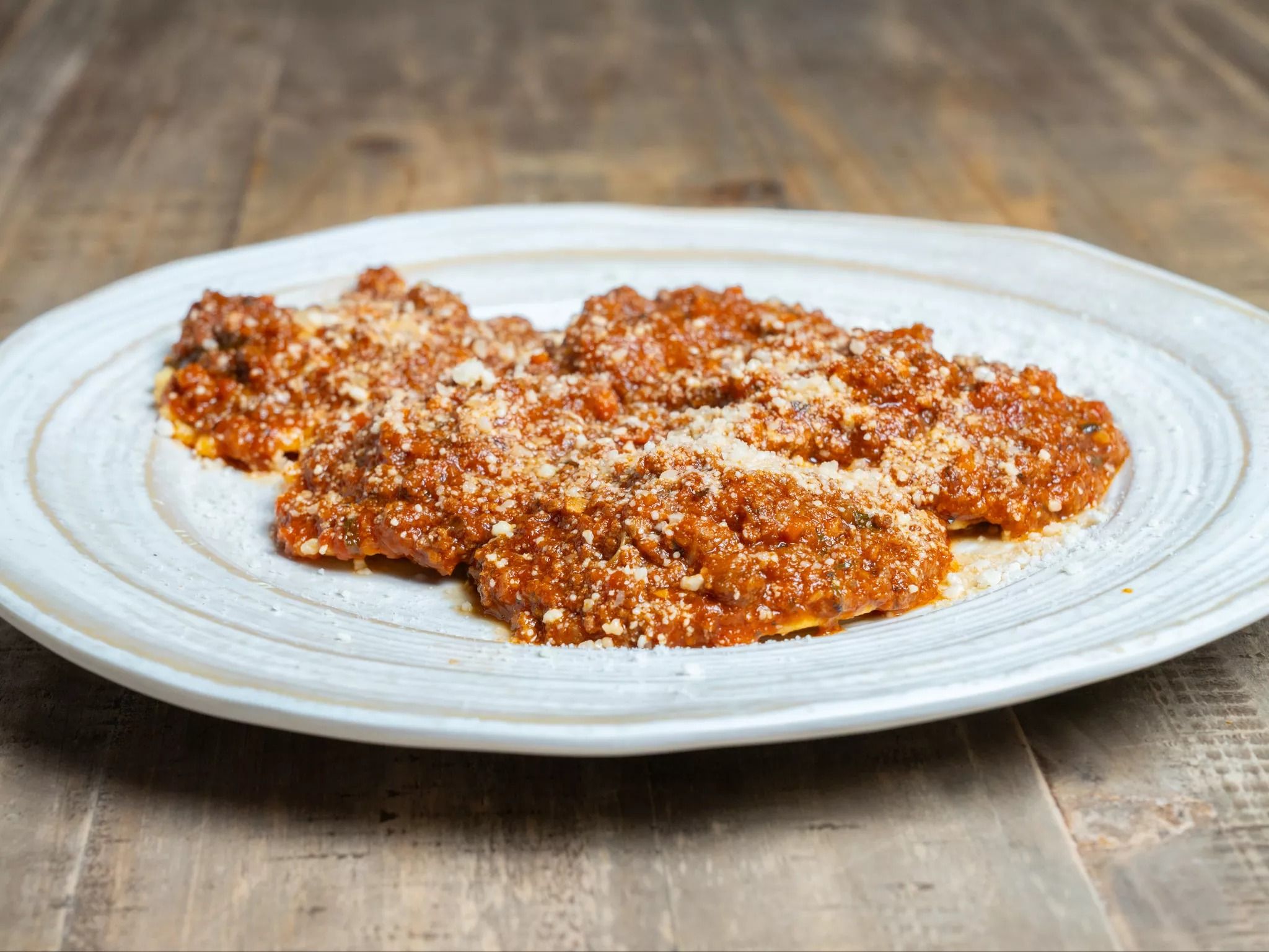 Braised Beef Ravioli Bolognese