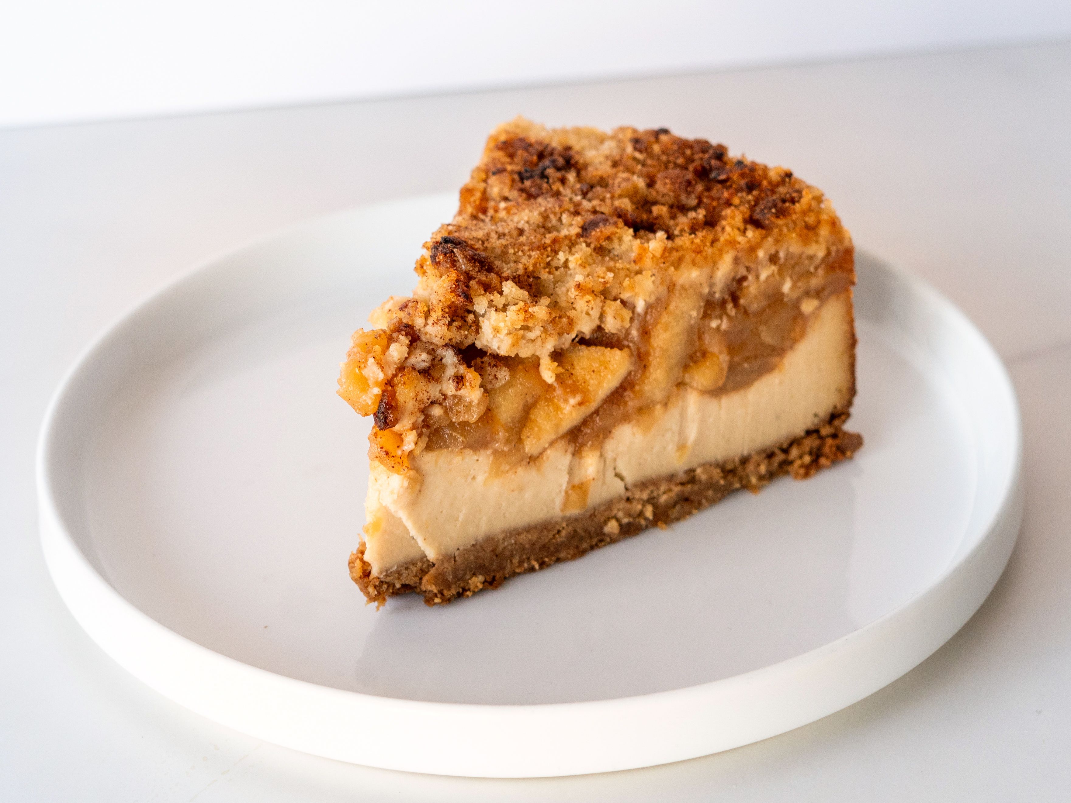 Apple Crisp Cheesecake Slice