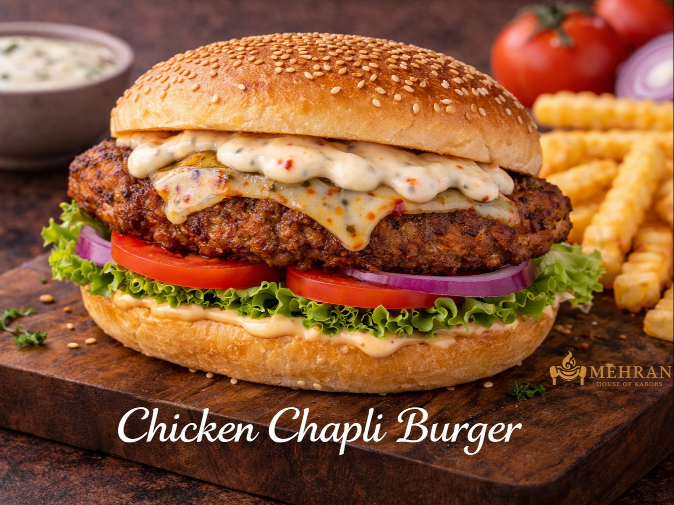 Chicken Chapli Burger.