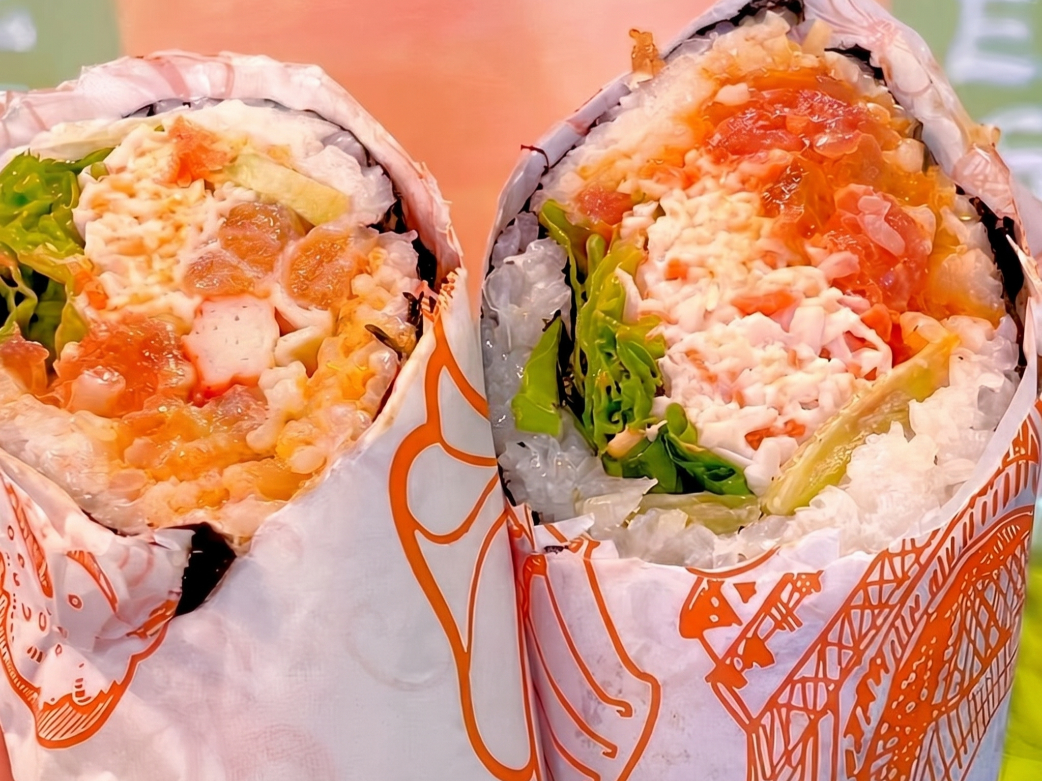 Spicy Ahi Sushi Burrito.