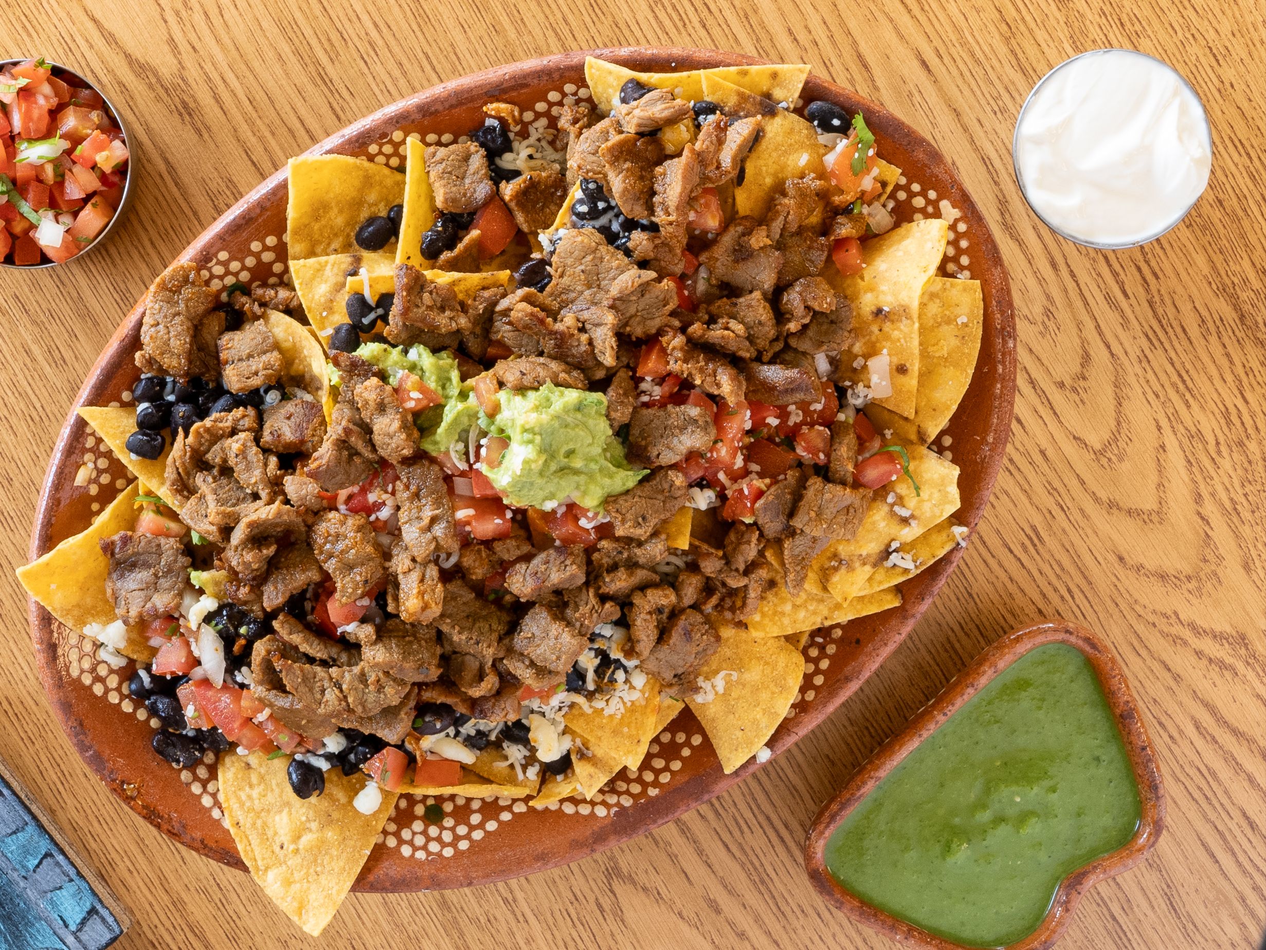 Short Ribs BBQ (pork)  Nachos.