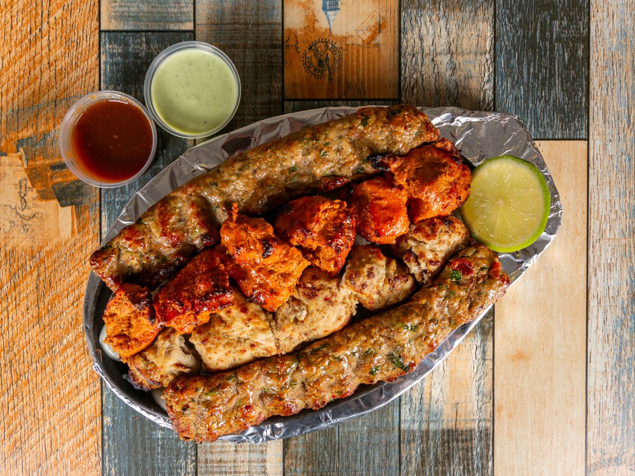 Sampler Kabab Platter.