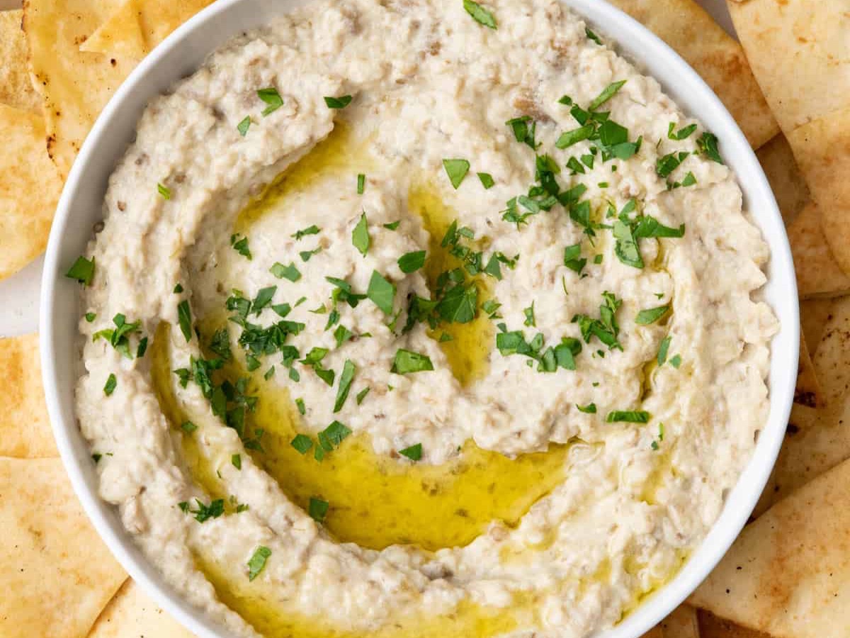 Baba Ghanoush & Pita (V).