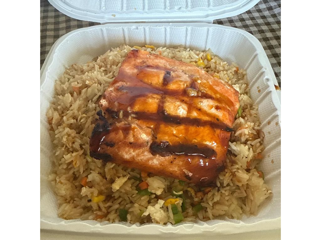 Teriyaki Salmon Fried Rice.