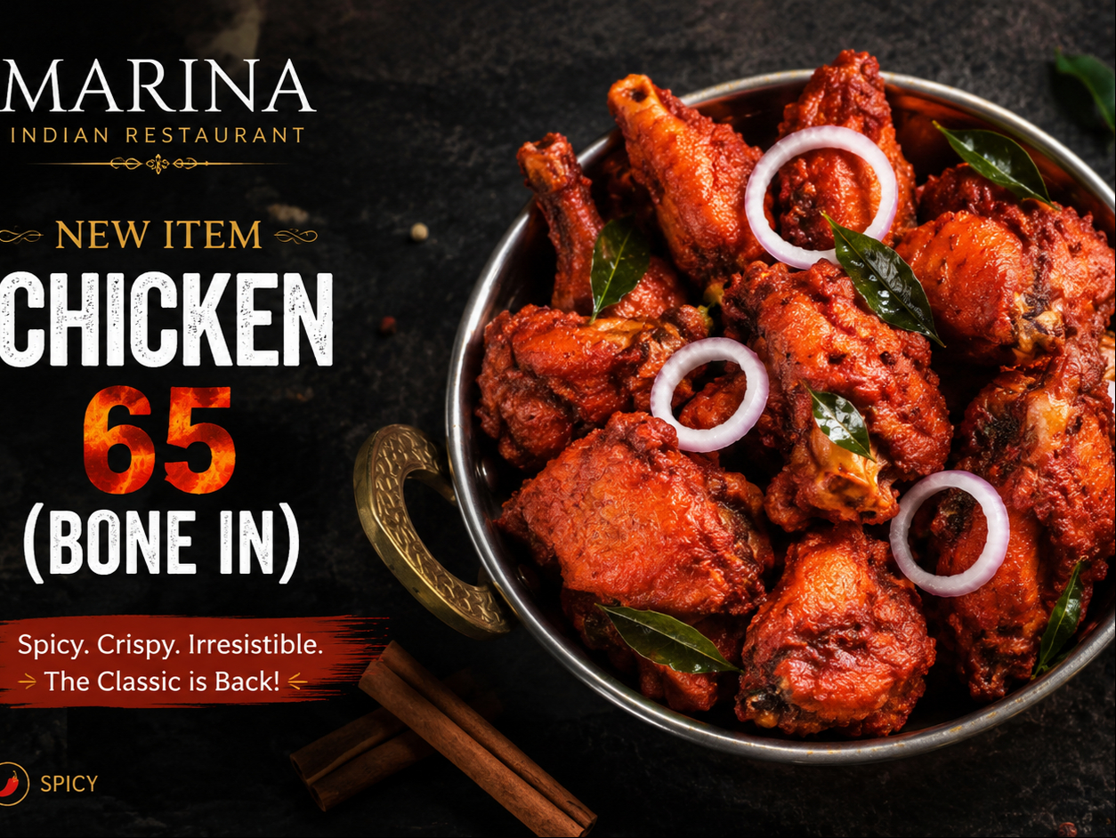 Madras Chicken 65 Bone-in Fry.