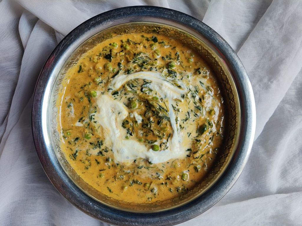 Methi Malai Mater (Small  Tray- Serves 10-12 People).