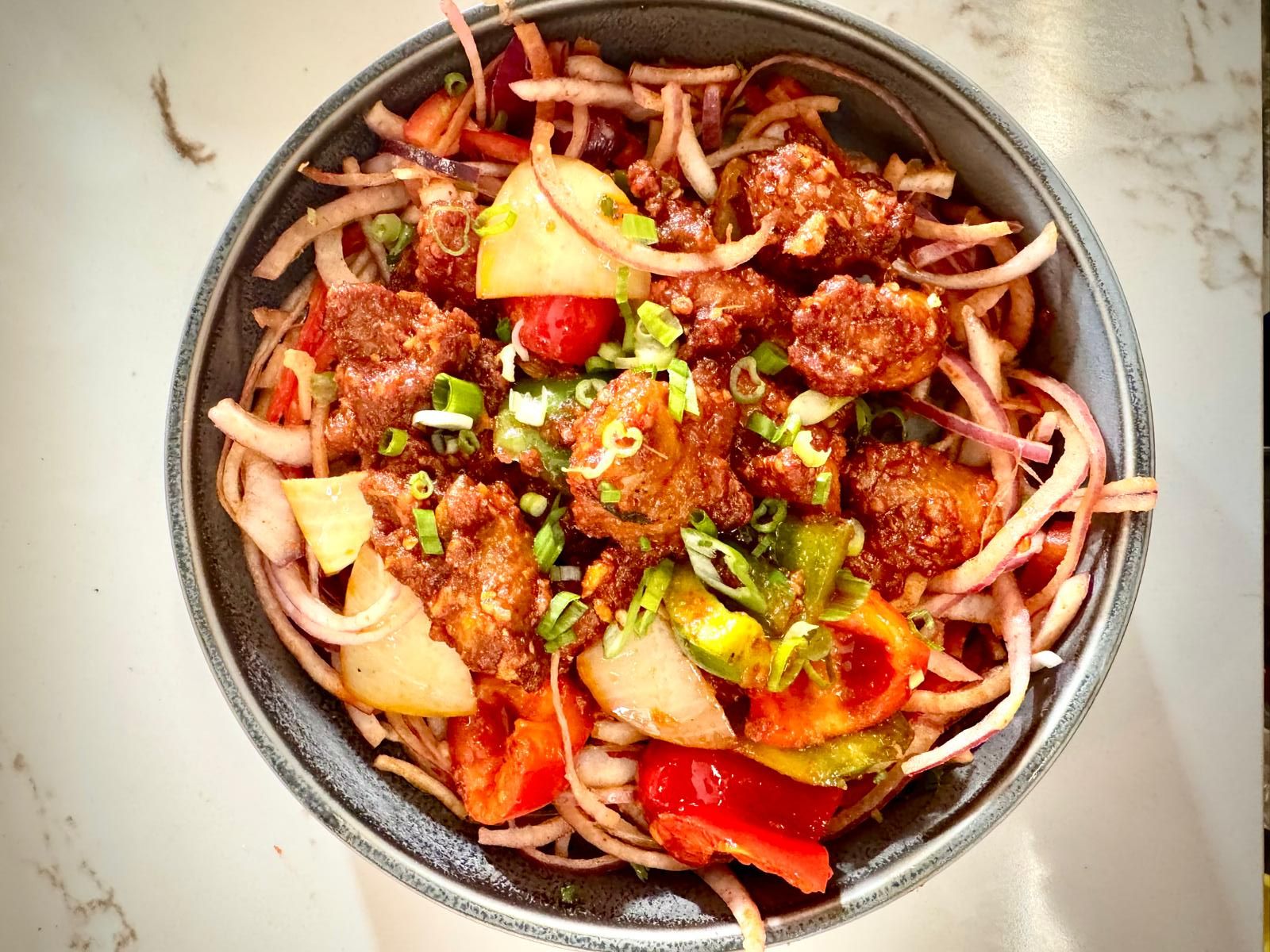 Chicken Manchurian.