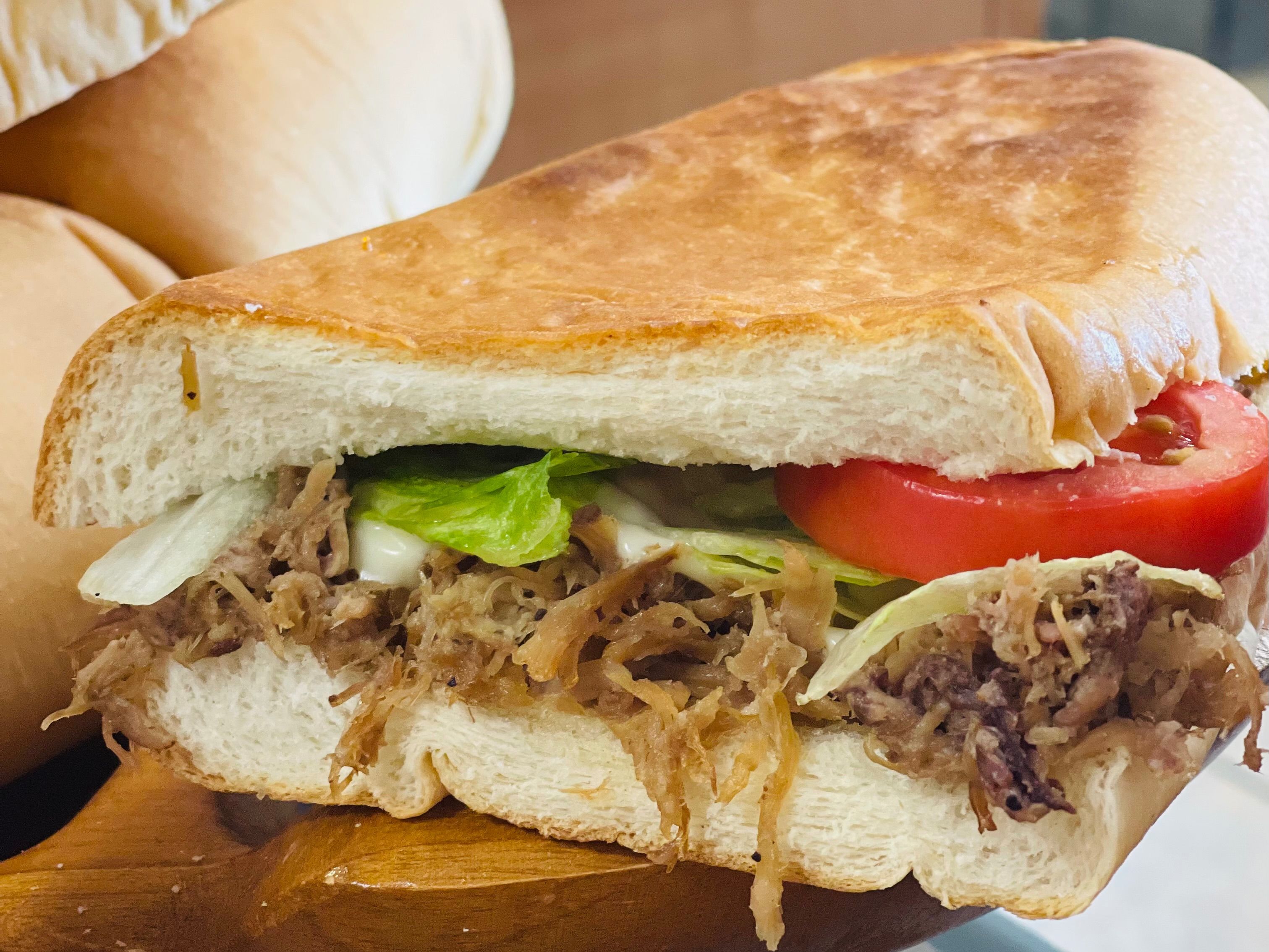 Pulled Pork Half.