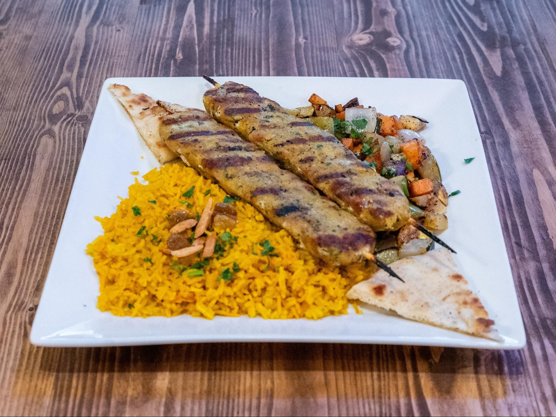 Chicken Kofta With Choice Of Your 2 Sides.