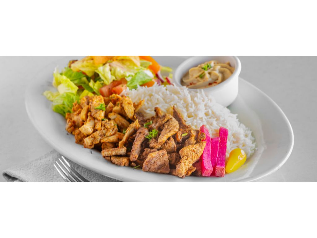 Chicken & Beef Shawarma Combo.