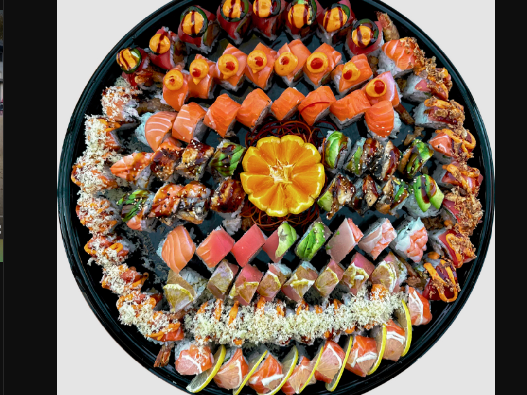 Raw Fish Roll Platter.