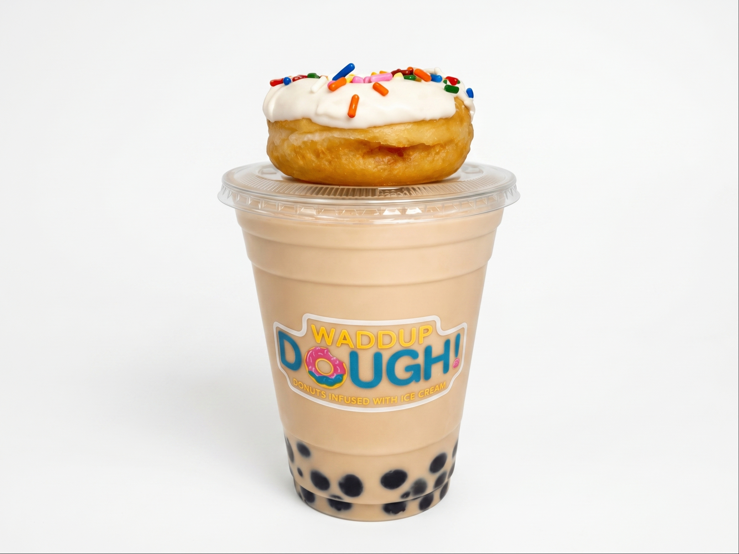 Coffee Shake w/Boba + Donut