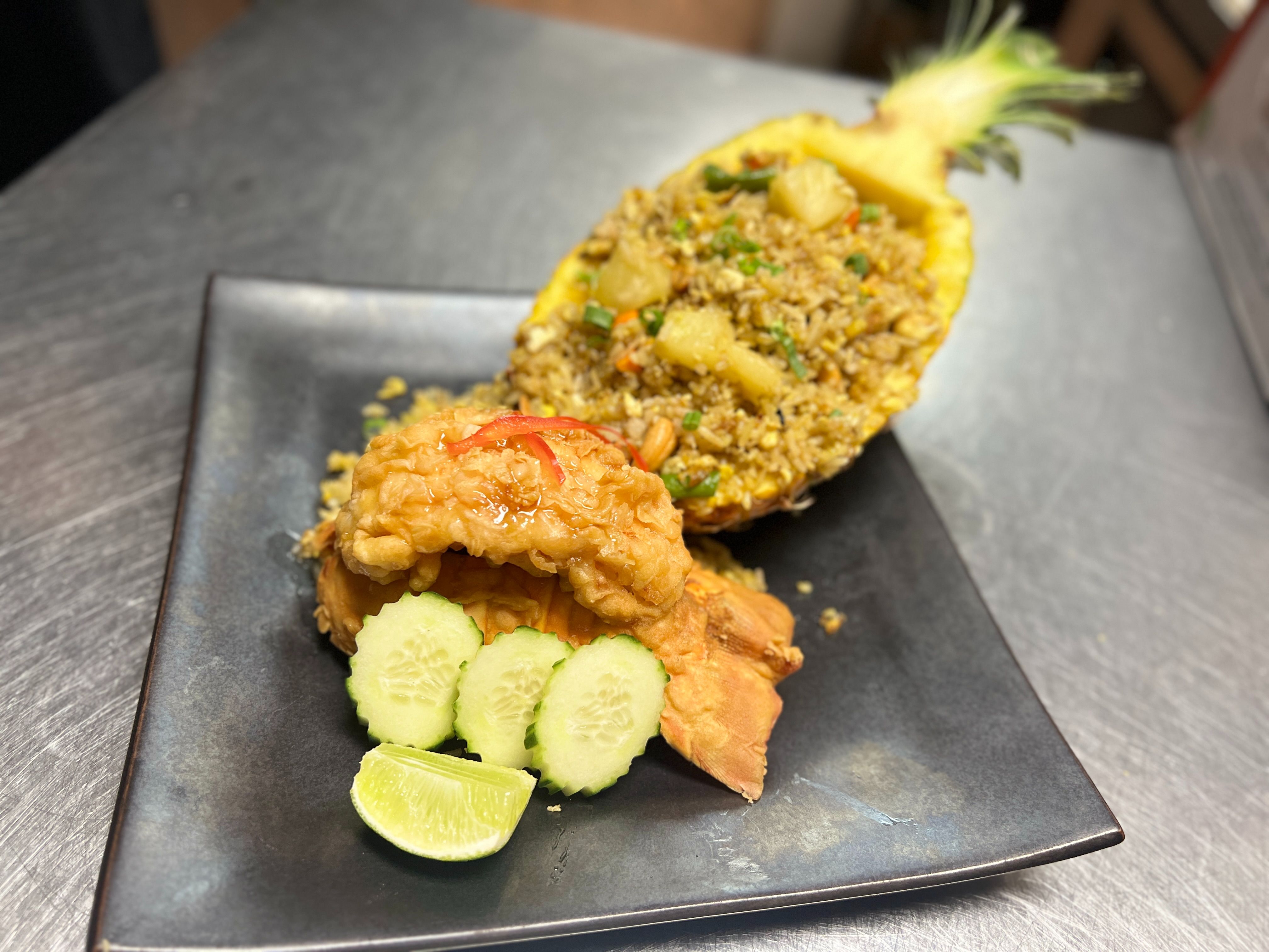 Pineapple Fried Rice Lobster.