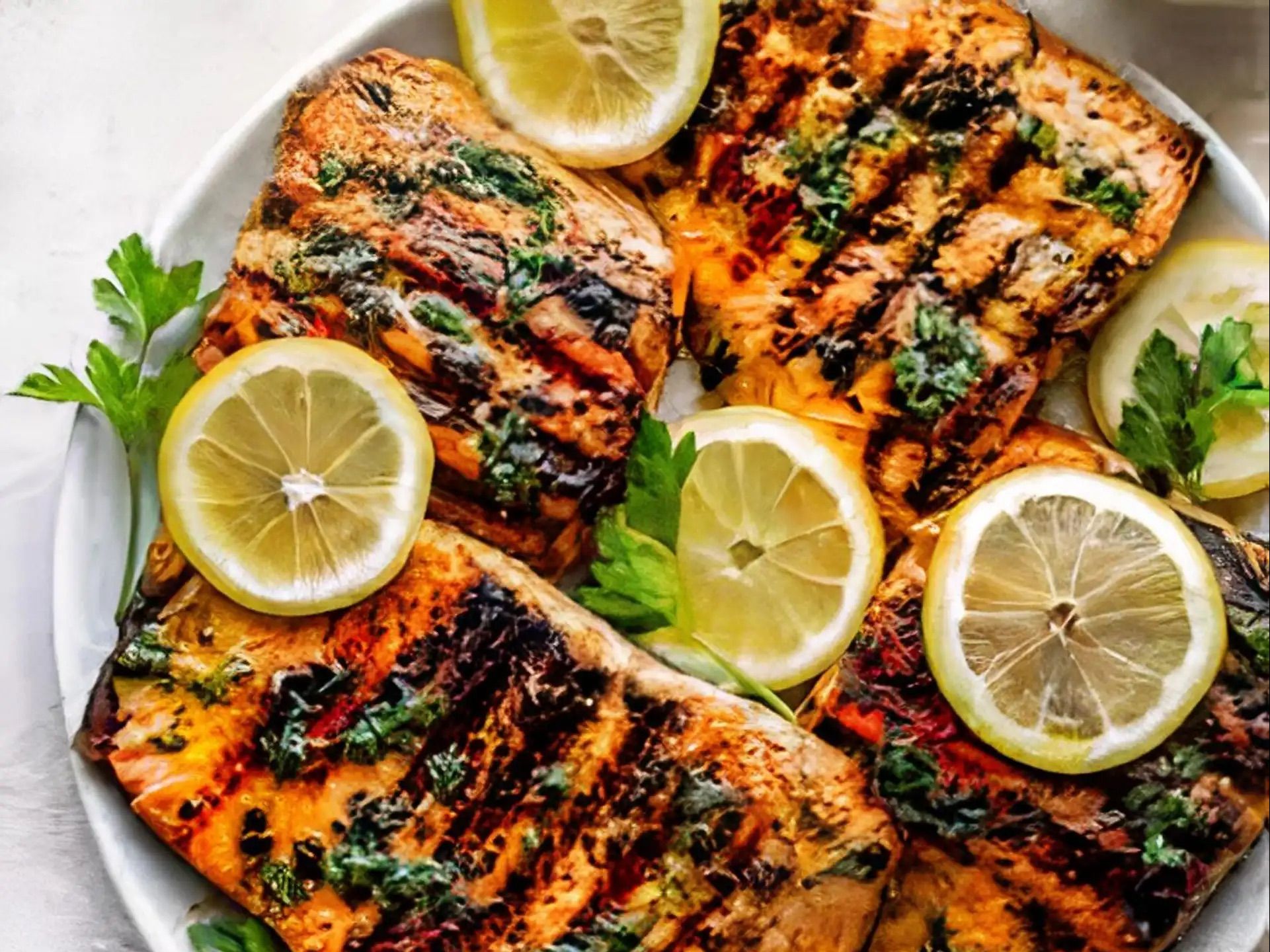Grilled Salmon.