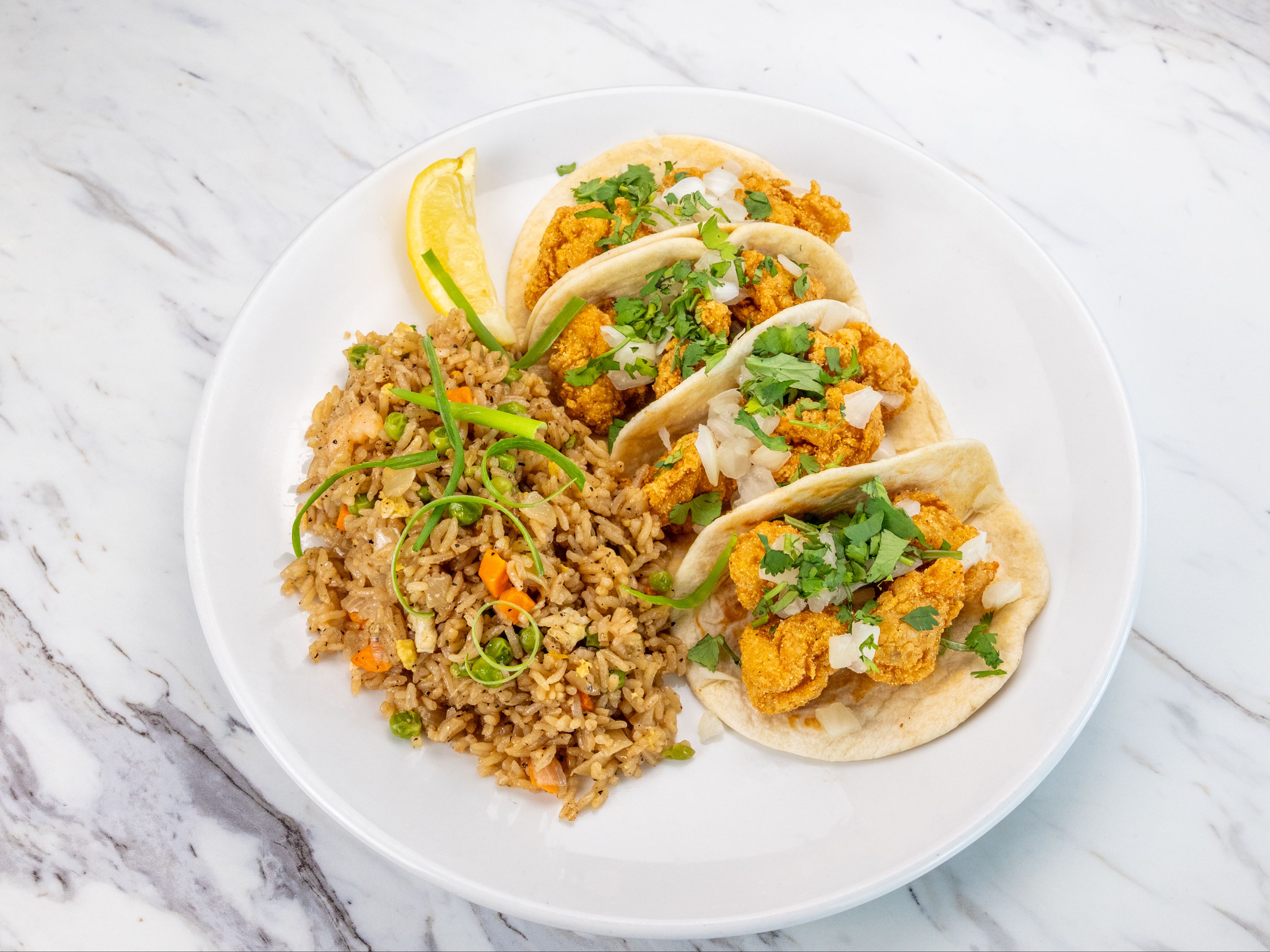 Fried Shrimp Tacos.