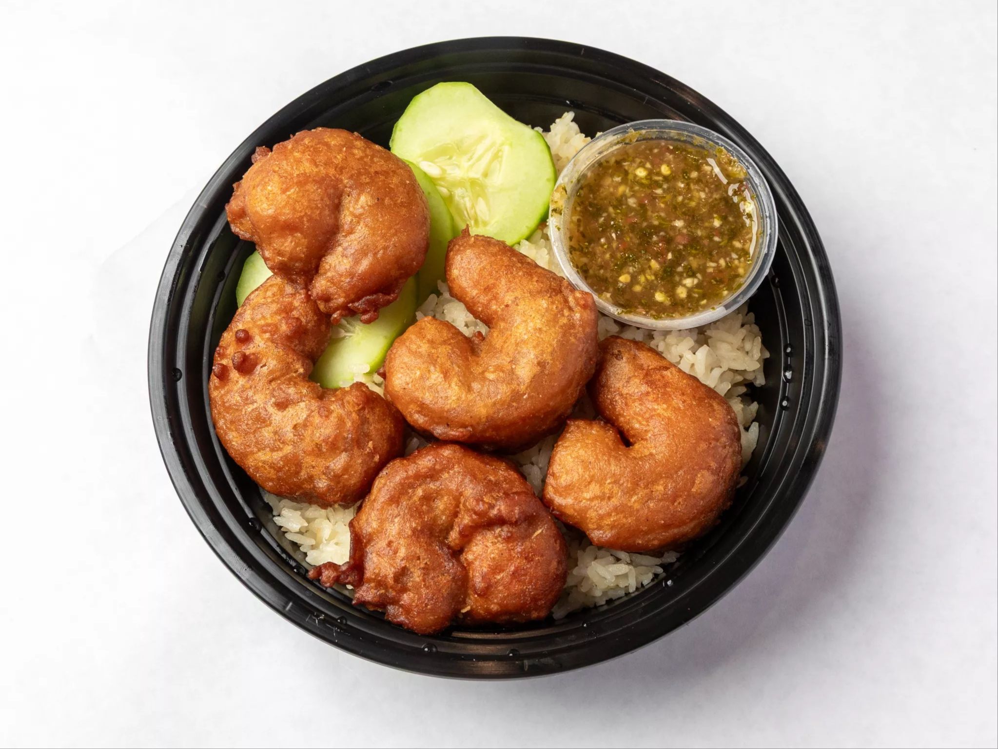 Asian Rice Bowl: Crispy Peeled Shp