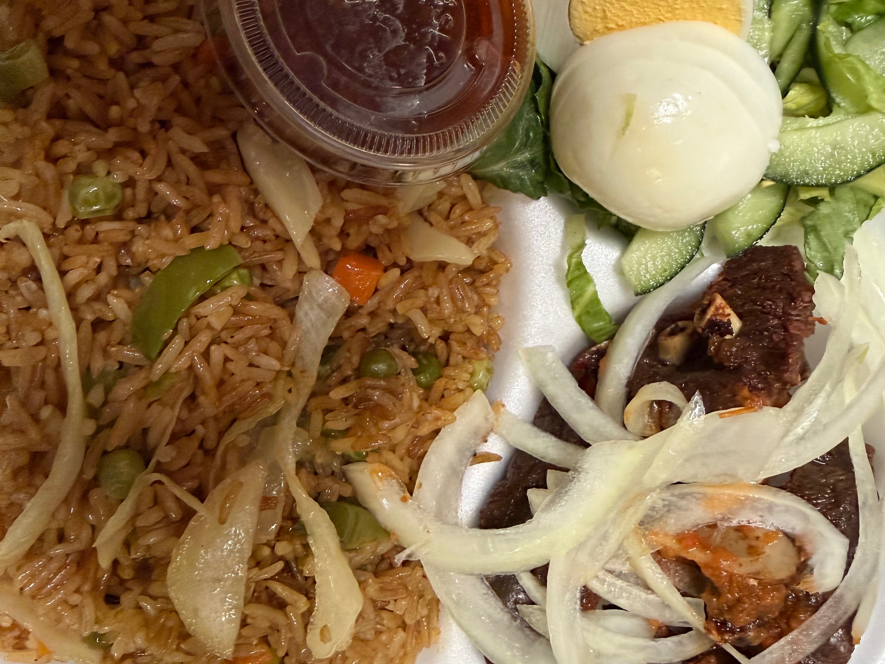 Fried Rice With Goat.