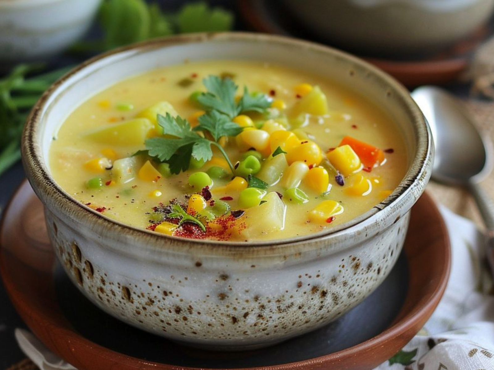 Veg Sweet Corn Soup.
