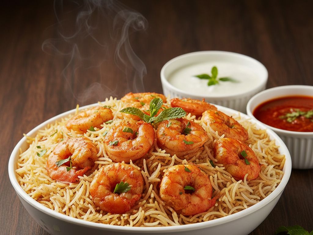 Shrimp Biryani.