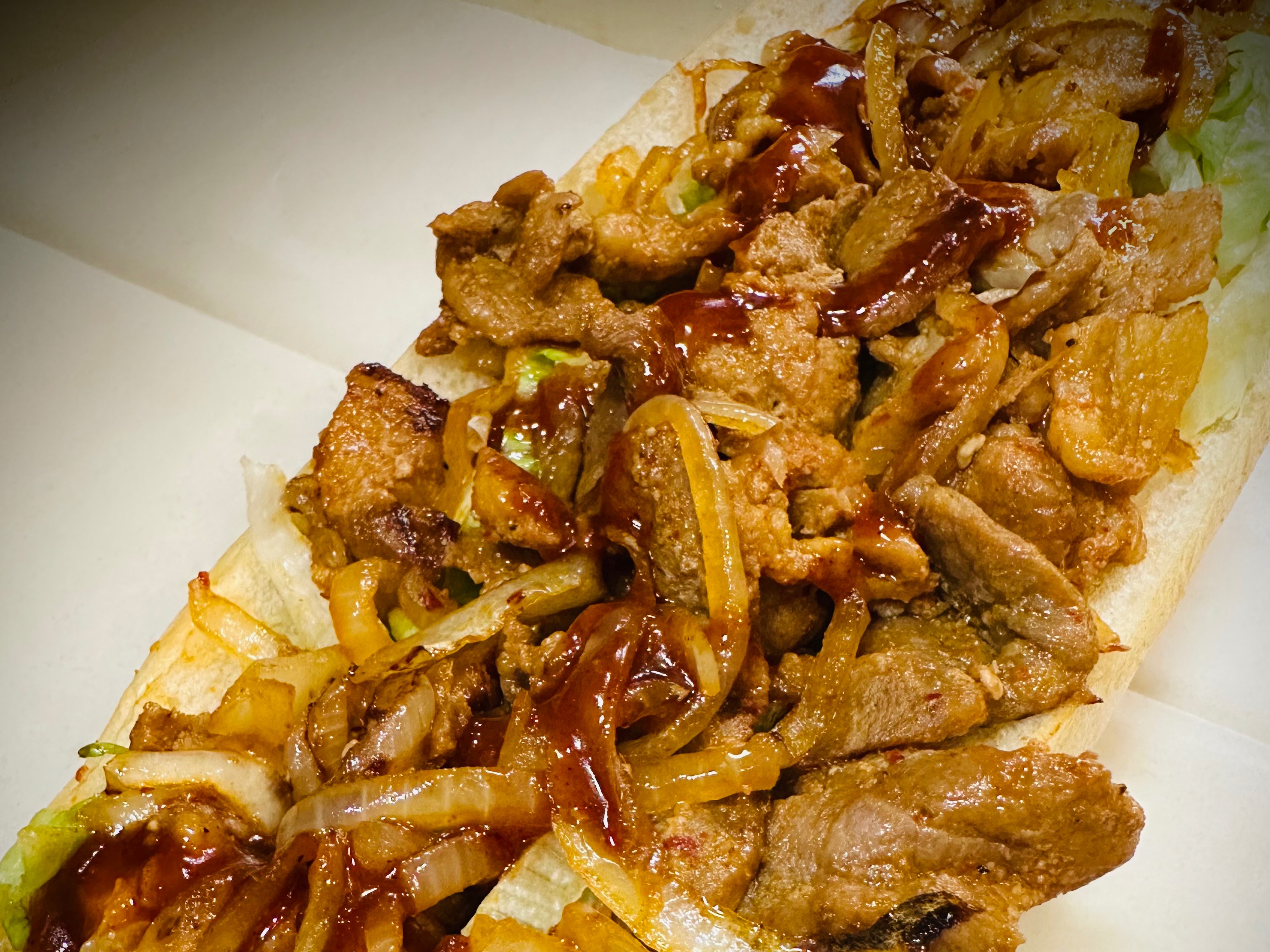 Korean Spicy Pork Hoagie.