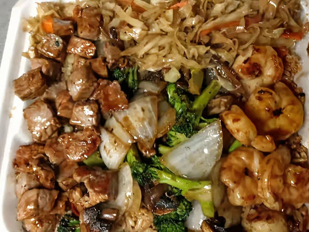 Hibachi Steak & Shrimp.