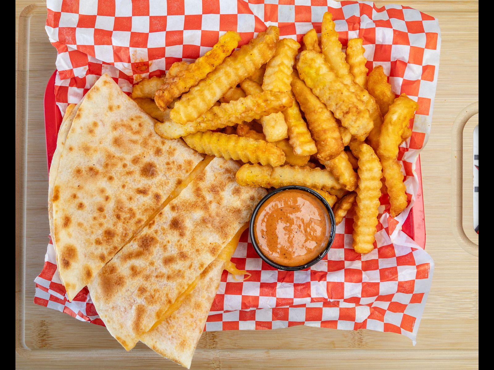 Cheese Quesdilla Combo.