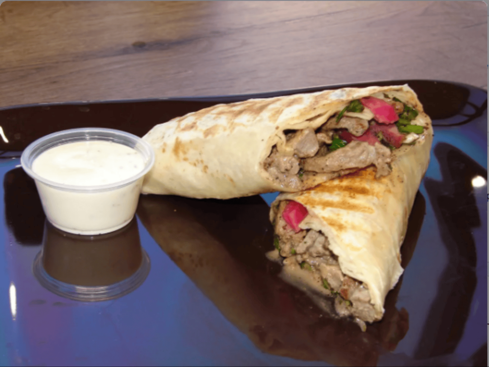 Giza's Beef Shawarma Wrap.