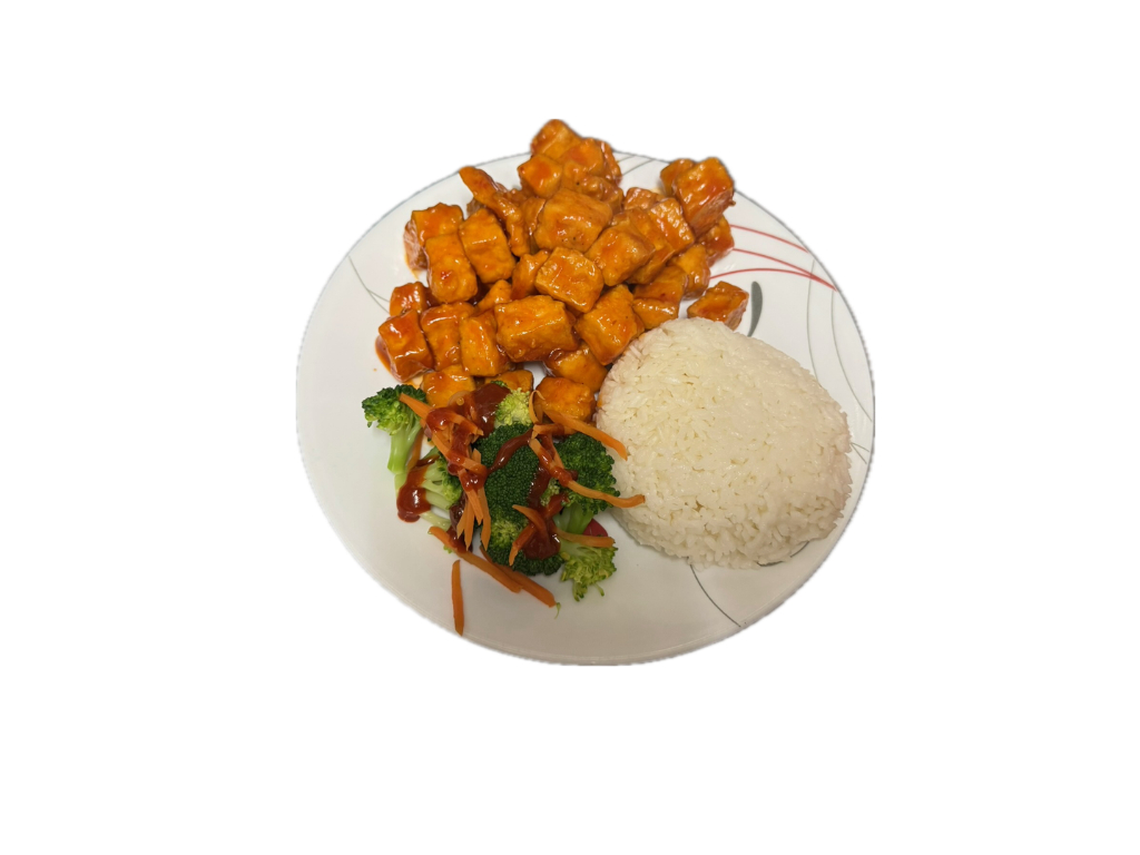 Sweet and Sour Tofu (Rice Plate).