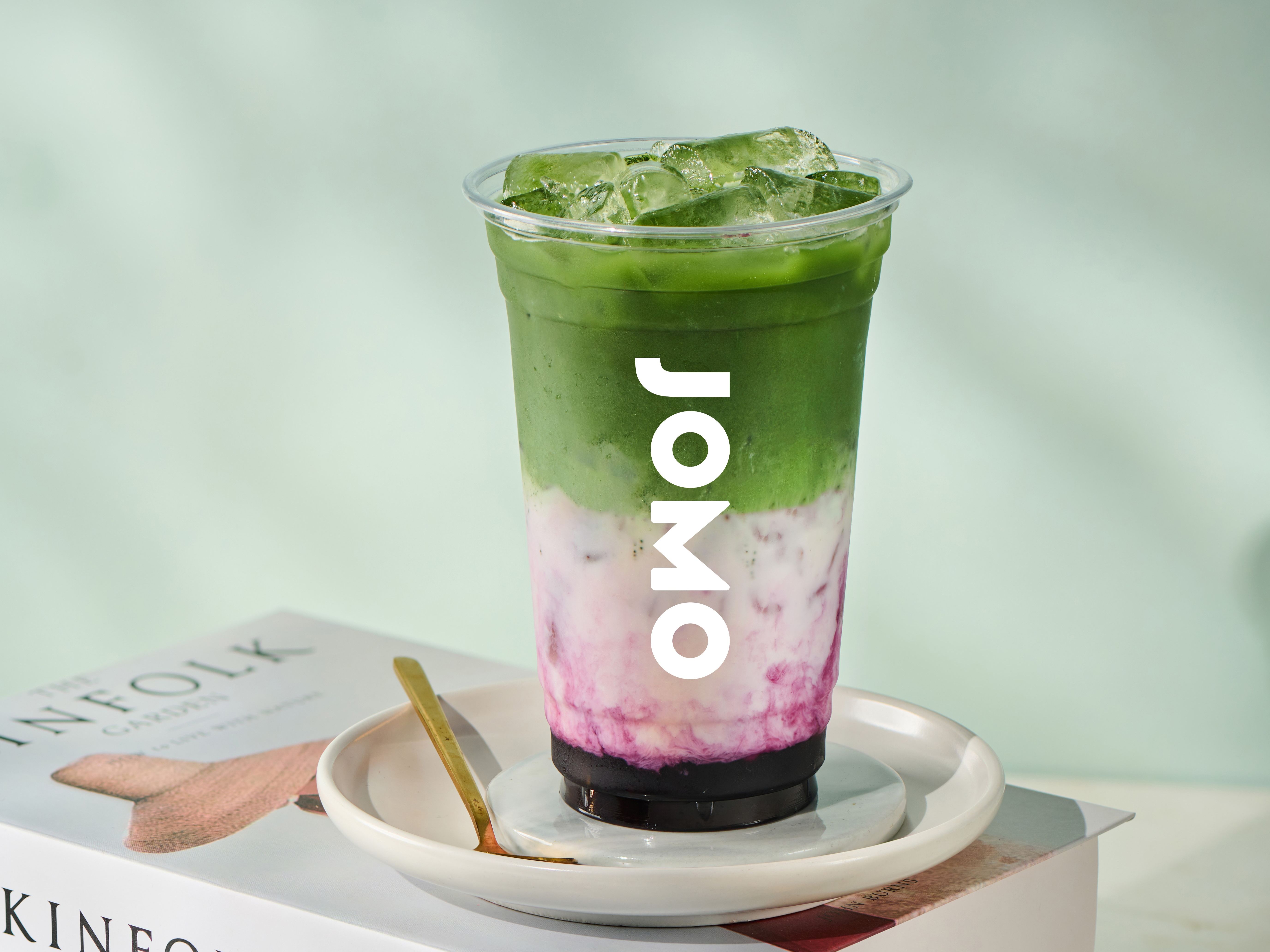 Blueberry Matcha Latte