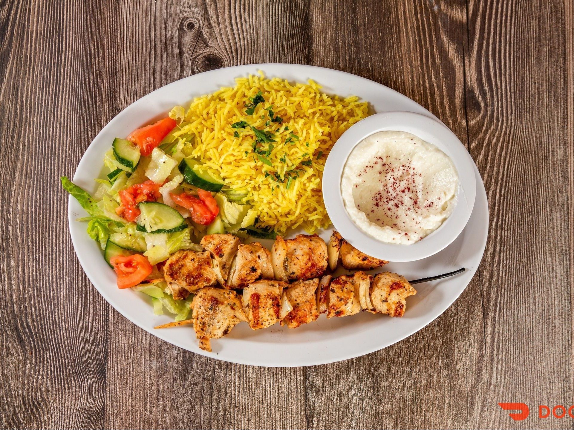 Chicken Kabab Plate.