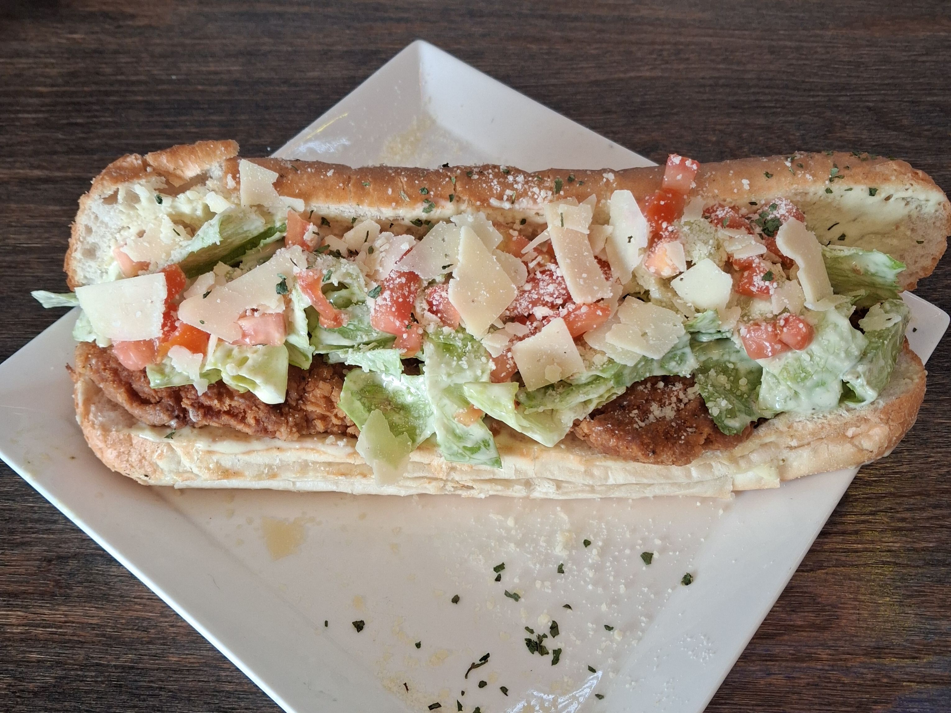 Grilled Chicken Caesar Whole Sandwich.