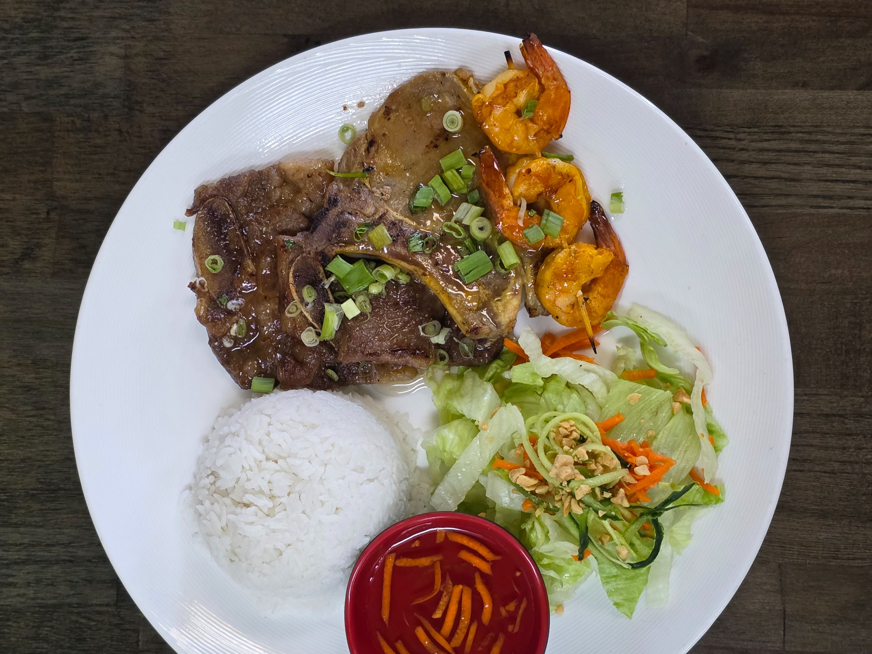 R7 combination,porkchop(1),shrimp(1),KoreanBeef(10.