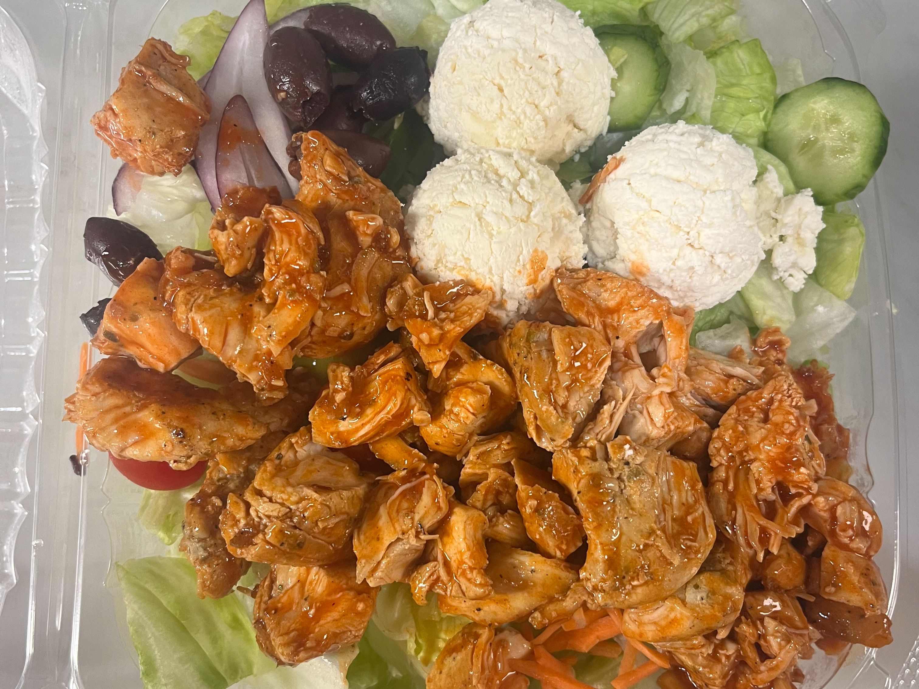 Greek w/Buffalo Grilled Chicken