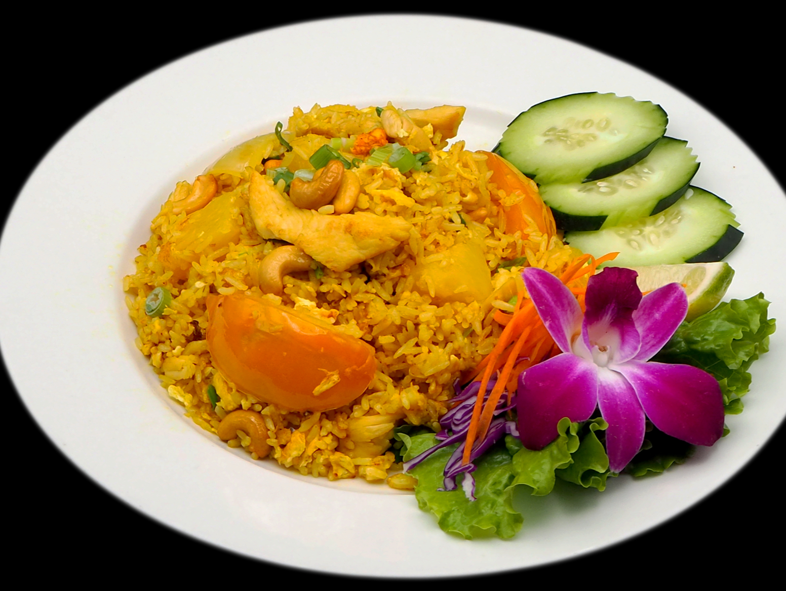 (L) Thai Fried Rice.