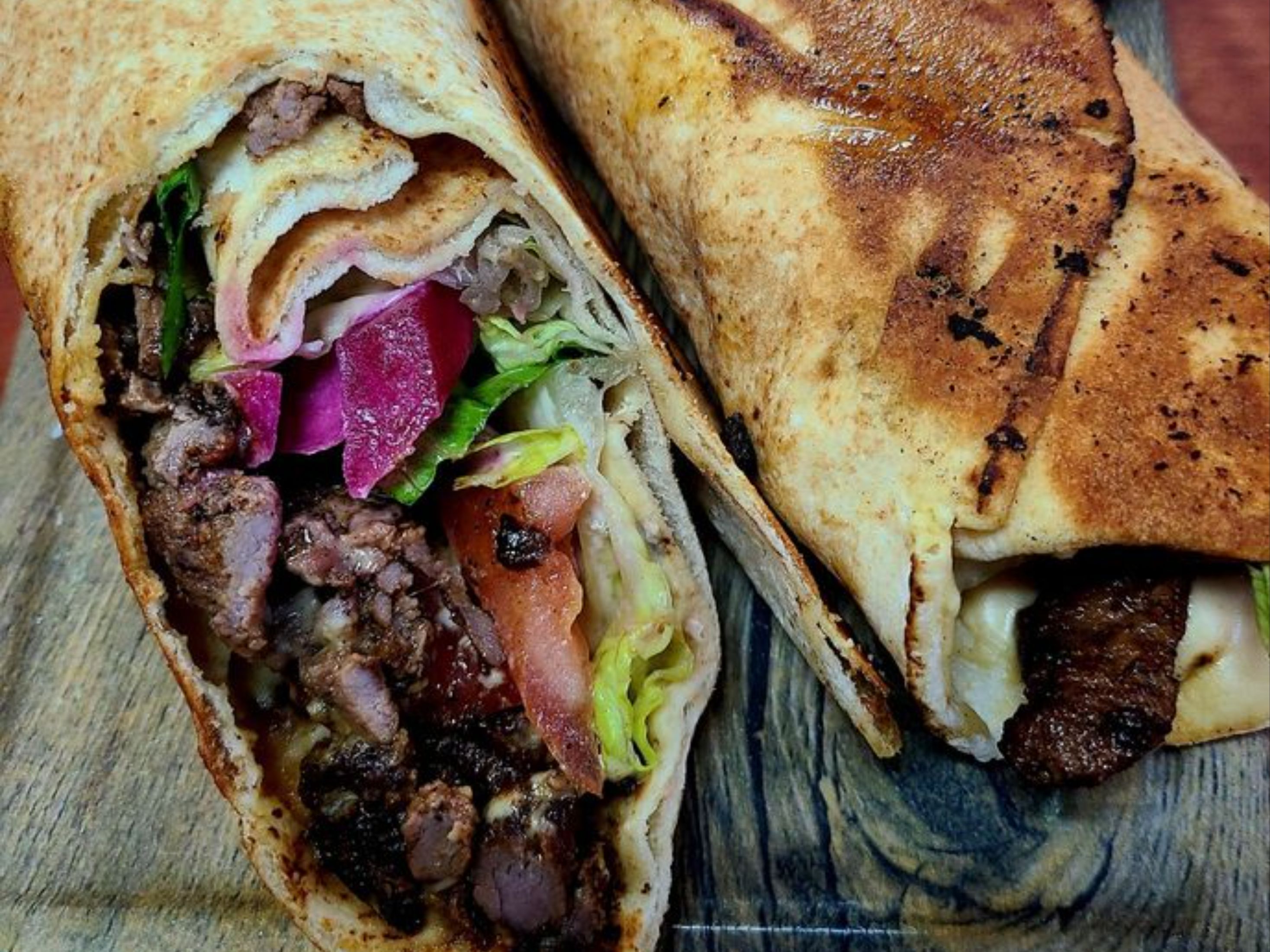 Lamb Kabab Wrap.