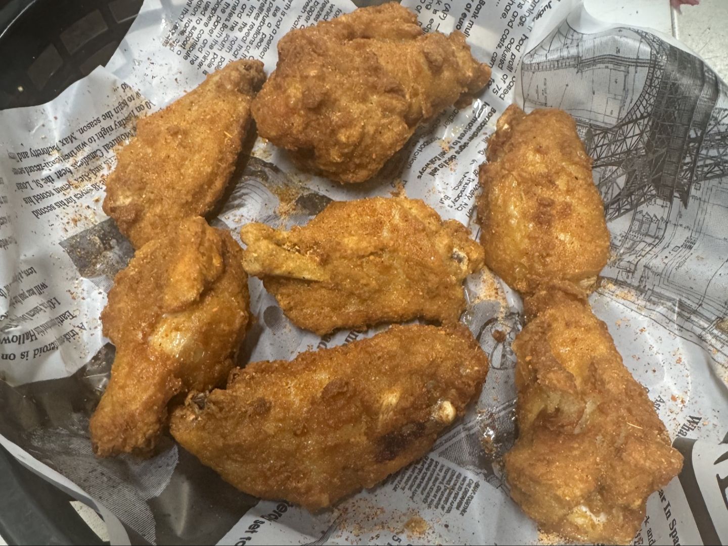 Breaded Chicken Wings (6 Pc).