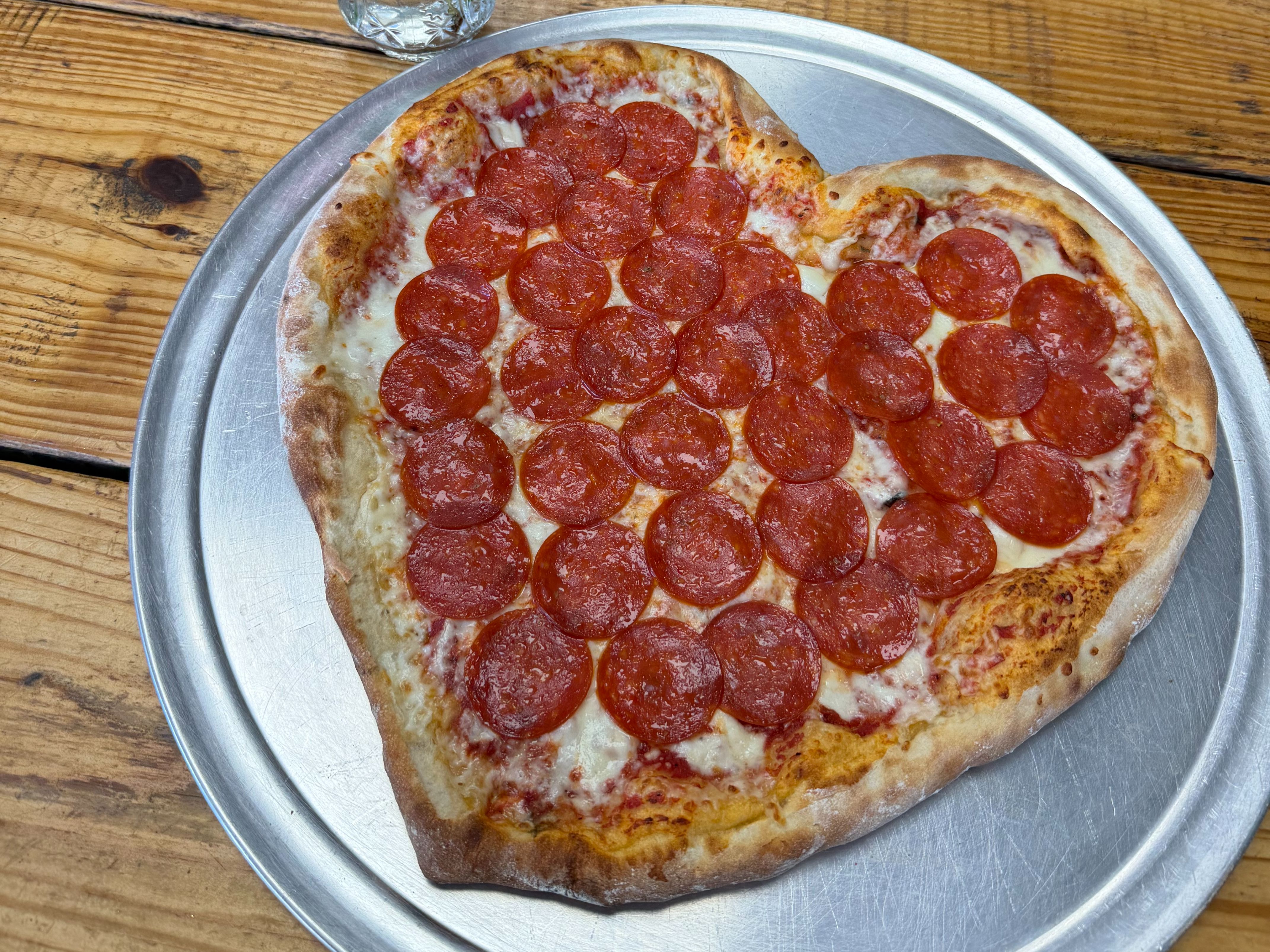 Heart Pizza and Roses.