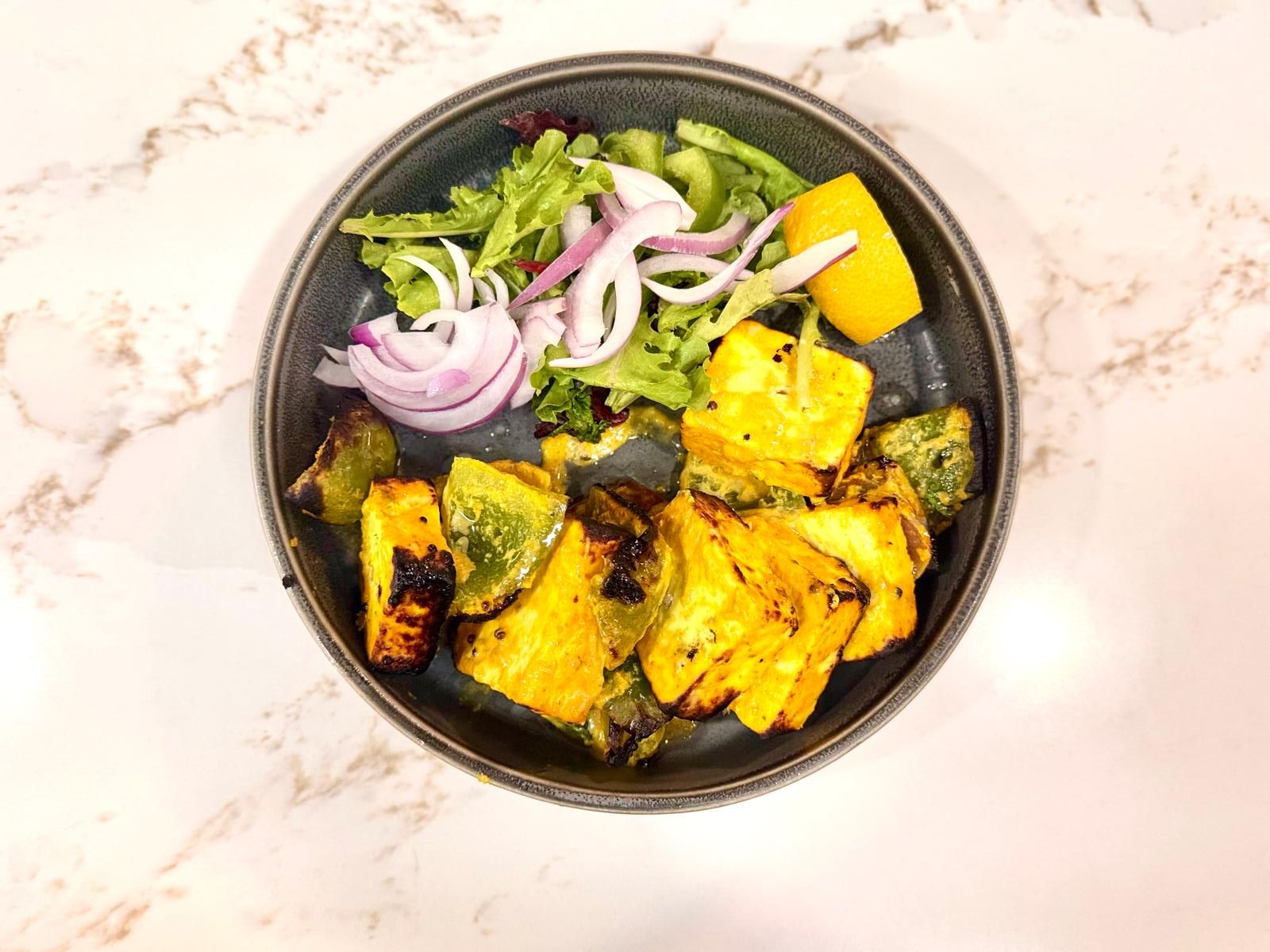 Achari Paneer Tikka.