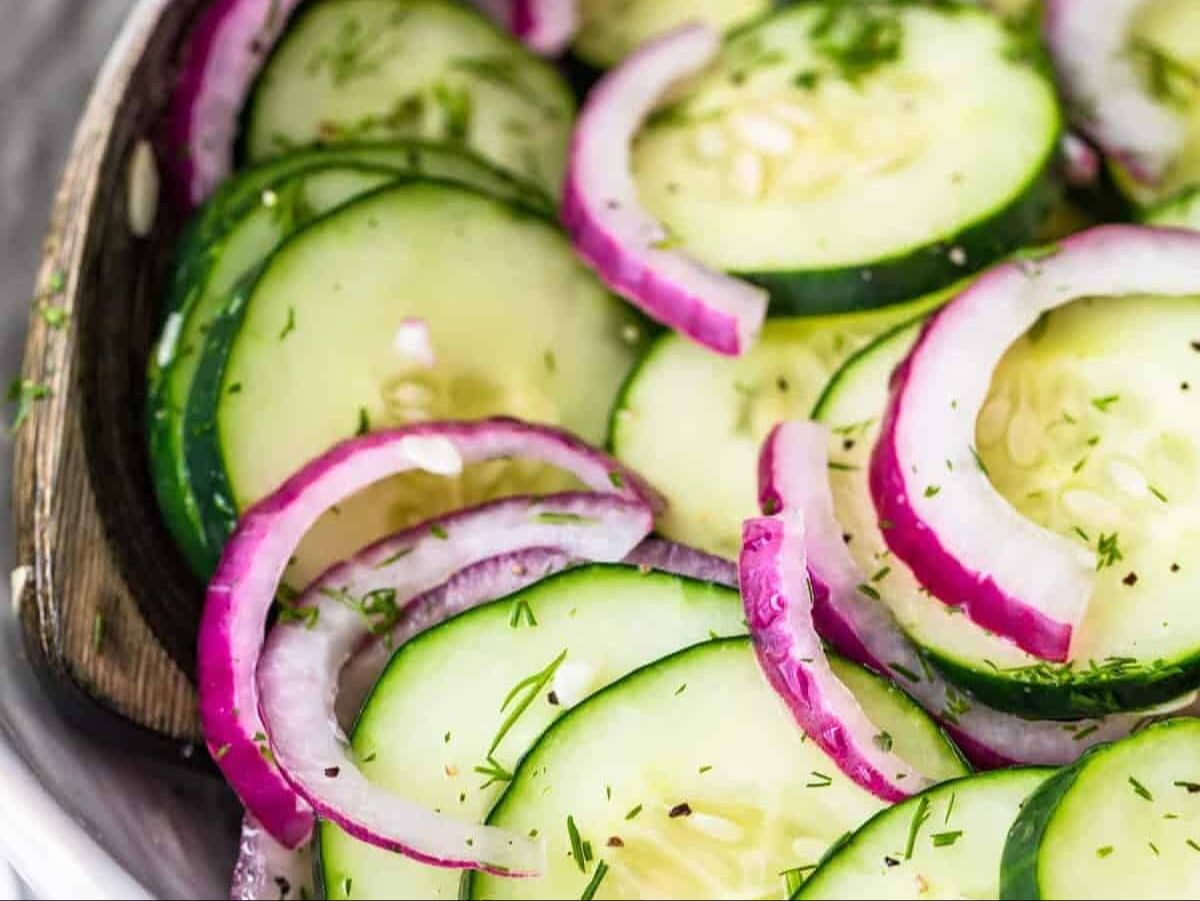 Onion Cucumber Salad.