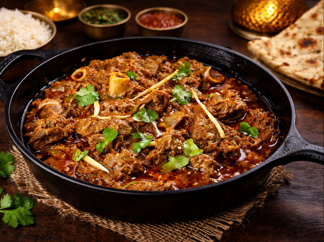Goat Kadai (Halal).