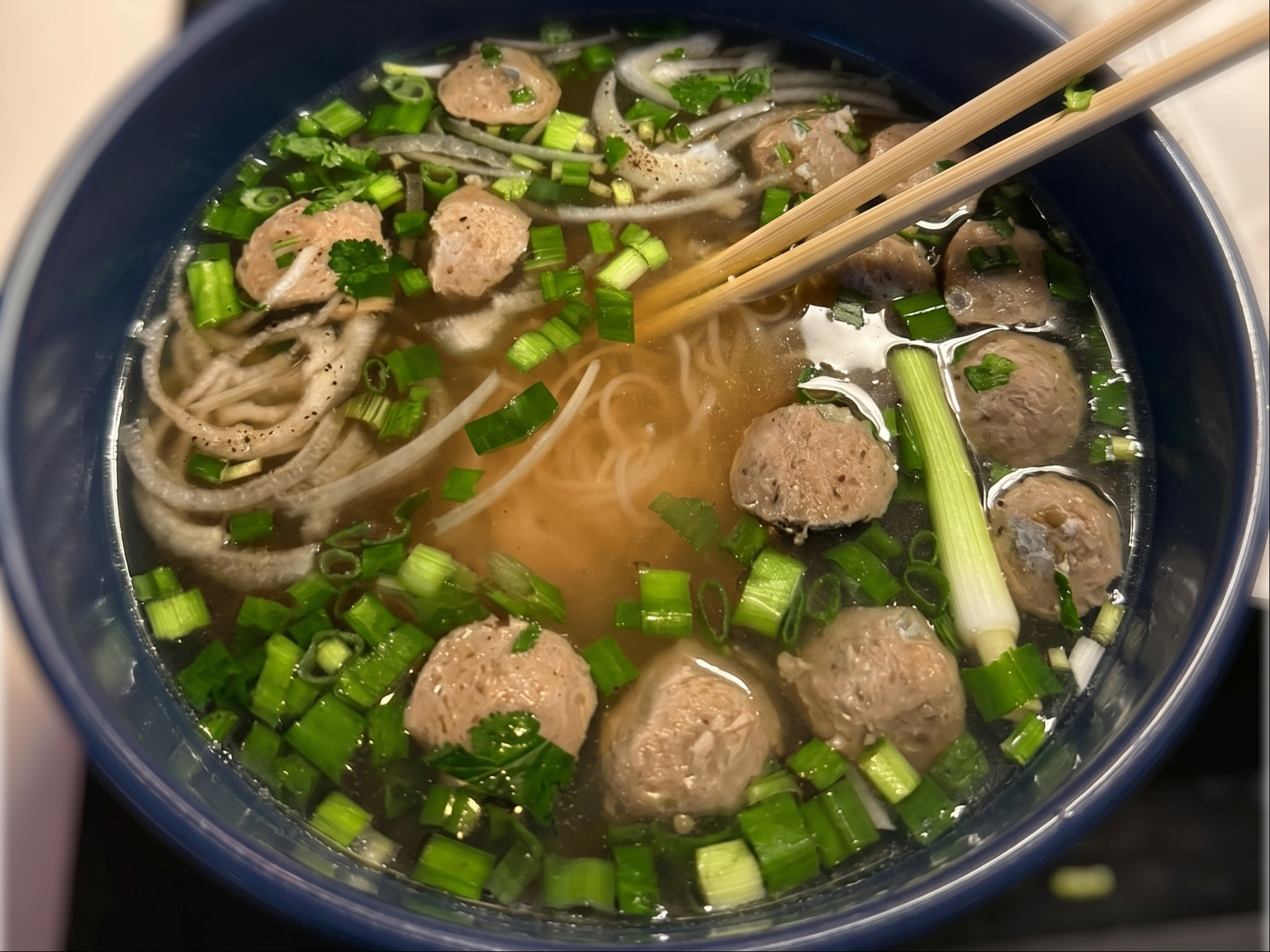 F. Beef Meatball Pho / Pho Bo Vien.