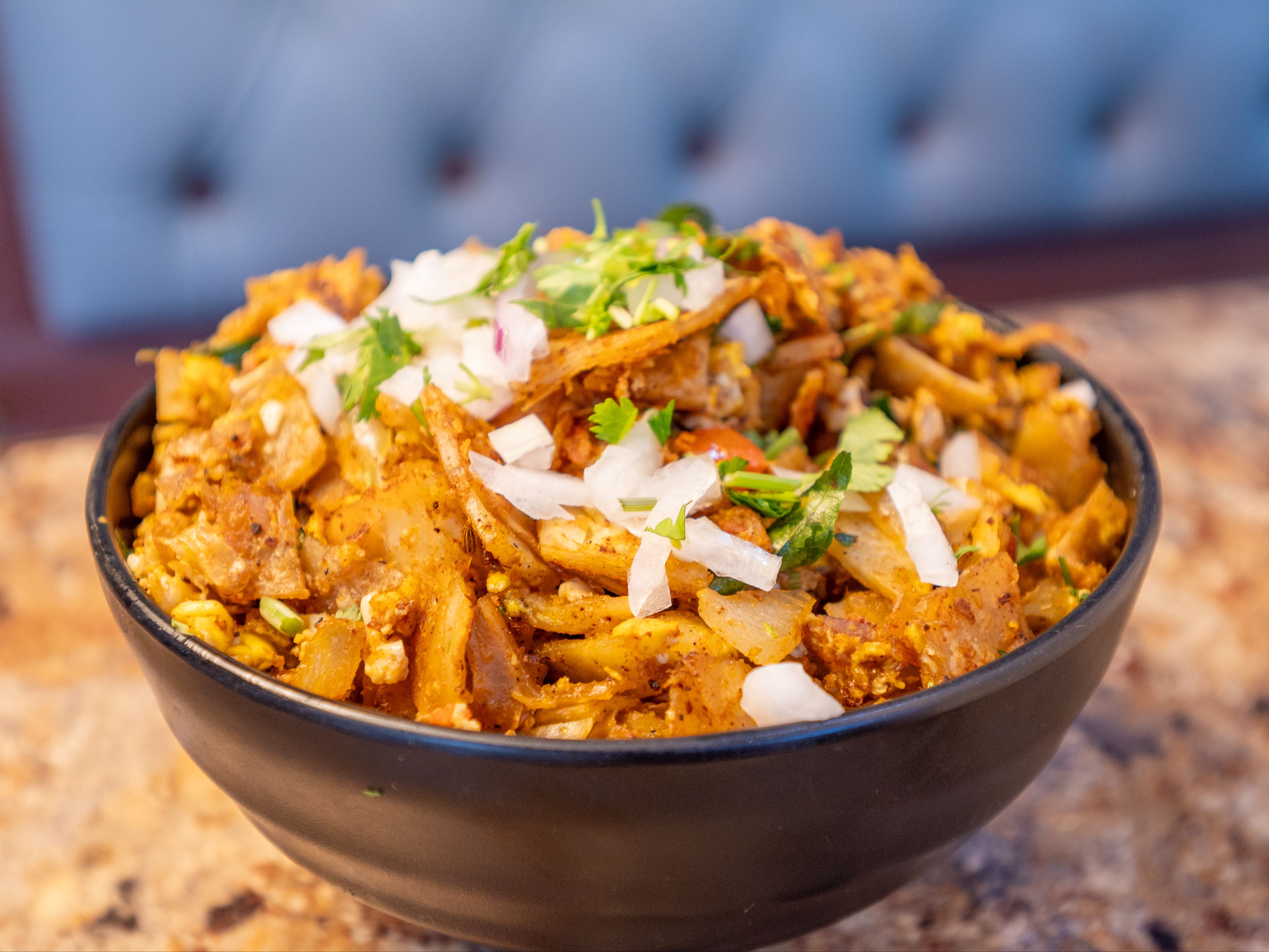 Chicken Kothu Parotta.