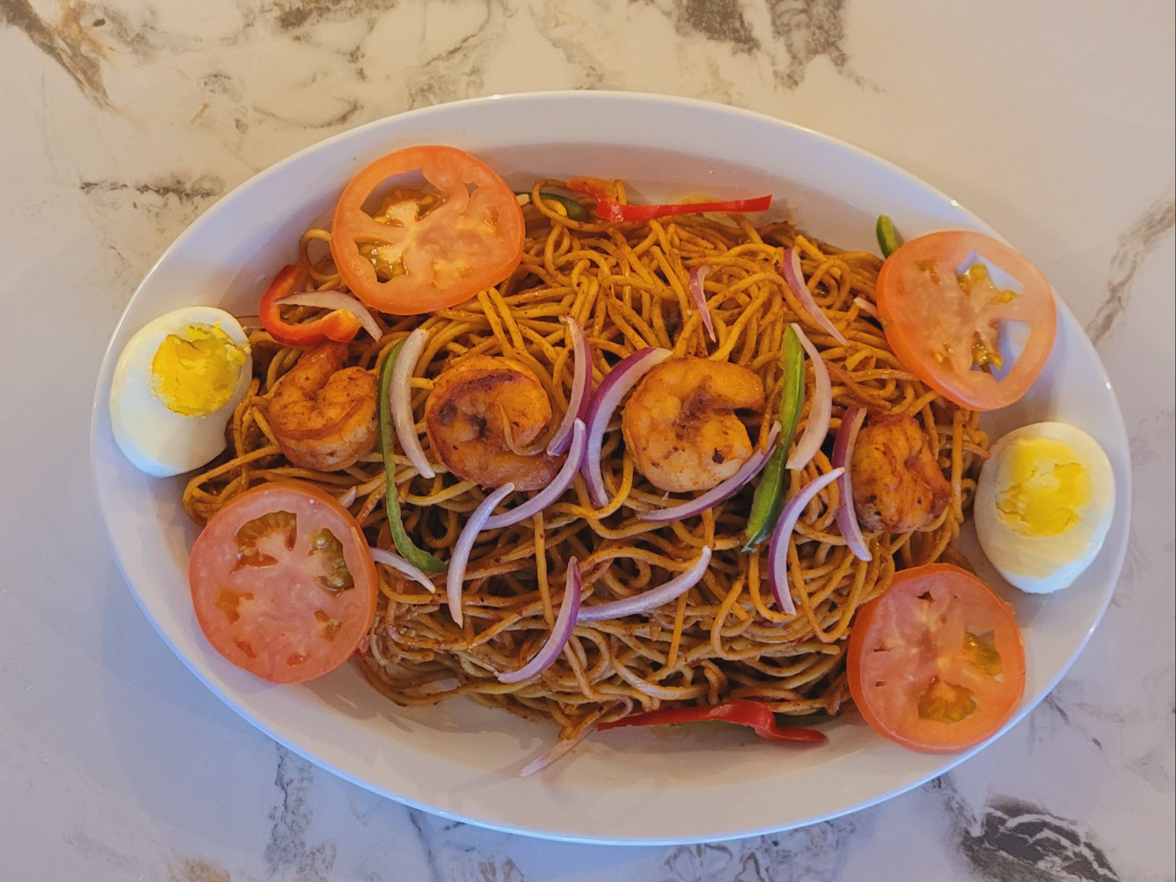 SHRIMP PASTA.