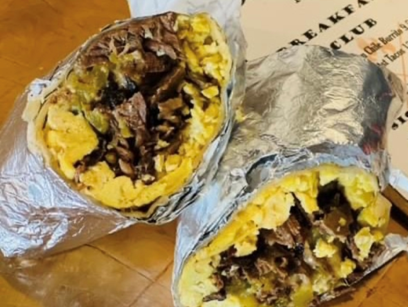 Brisket & Green Chili Breakfast Burrito