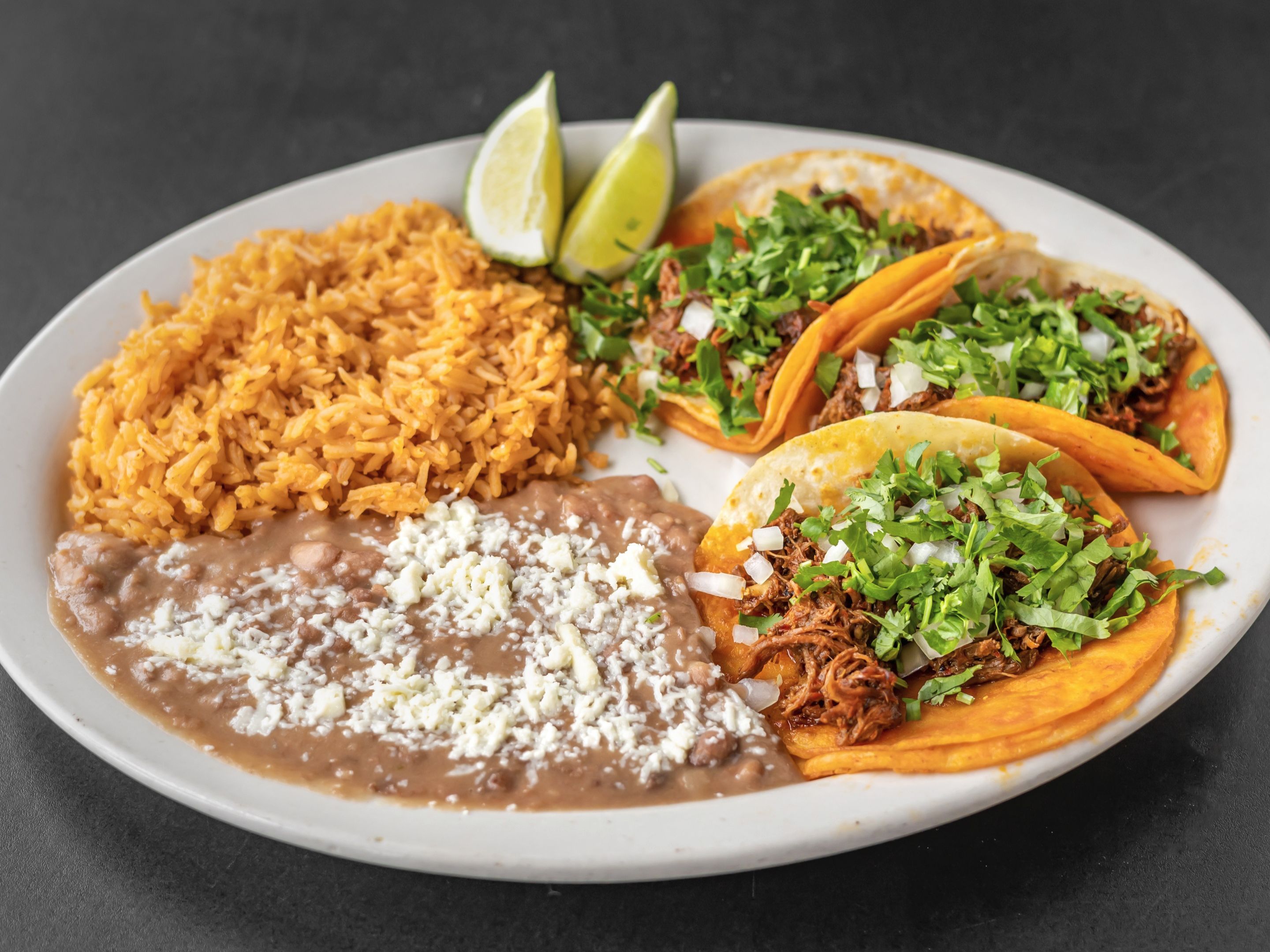 Birria Street Taco Platter.