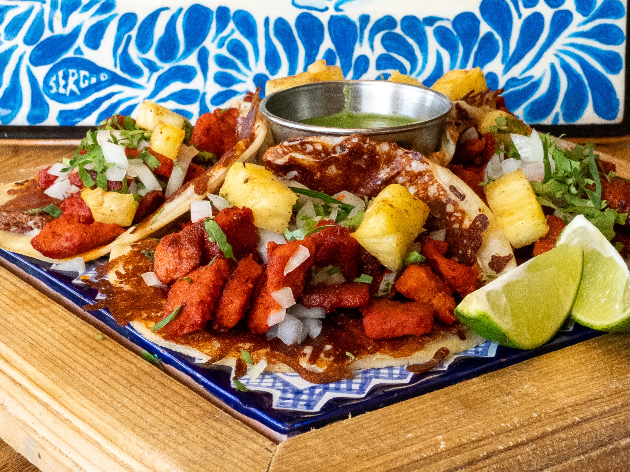 Pastor Tacos al Queso.