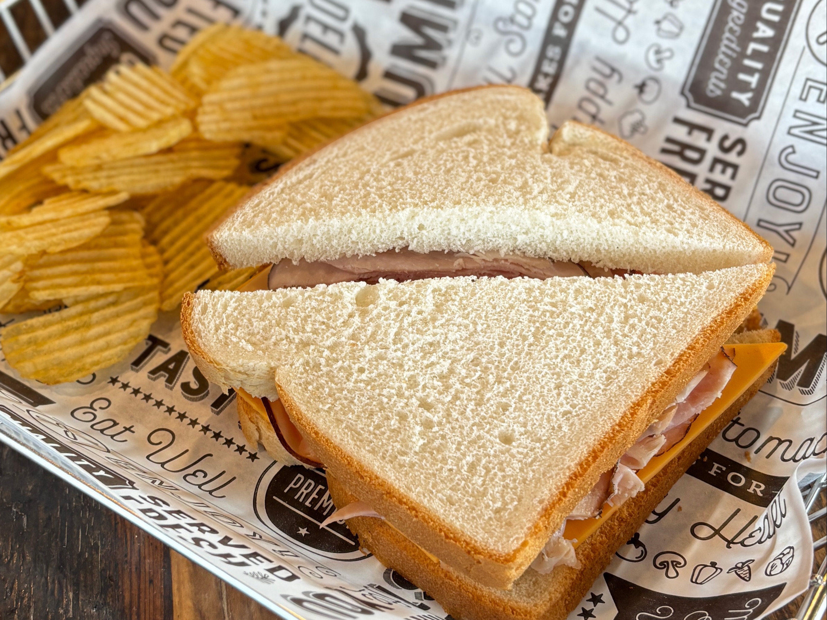 Kids Turkey & American Cheese Sandwich.